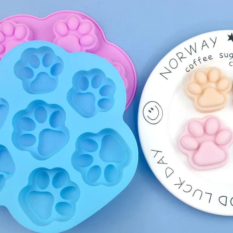 Molde de Silicone em Forma de Pata Gato